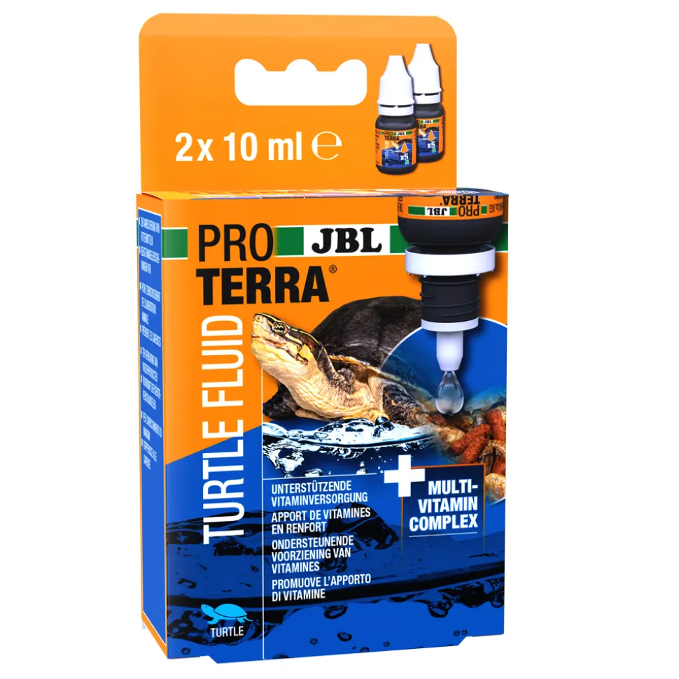 JBL - Turtle Fluid, multivitamines liquides pour tortues d’eau : 2x10ml