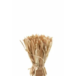 J-LINE - Bouquet de fleurs séchées en bois naturel 23x23x25 cm