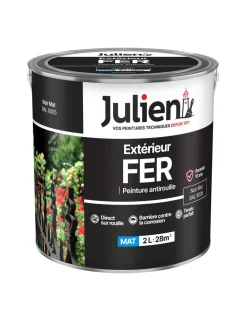 JULIEN - Peinture extérieur fer antirouille noir mat - julien