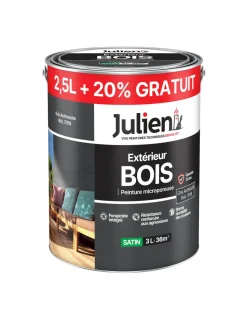 JULIEN - Peinture extérieure bois microporeuse 2.5l +20% gratuit - julien