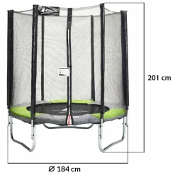KANGUI - Kangui - trampoline rond ø180cm avec filet de sécurité - yzi 180