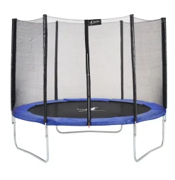 KANGUI - Trampoline rond bleu ø300cm avec filet de protection