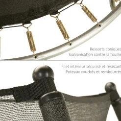 KANGUI - Trampoline rond ø300cm avec filet de sécurité et échelle - fpr 300