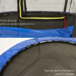 KANGUI - Trampoline rond ø300cm avec filet de sécurité et échelle - fpr 300
