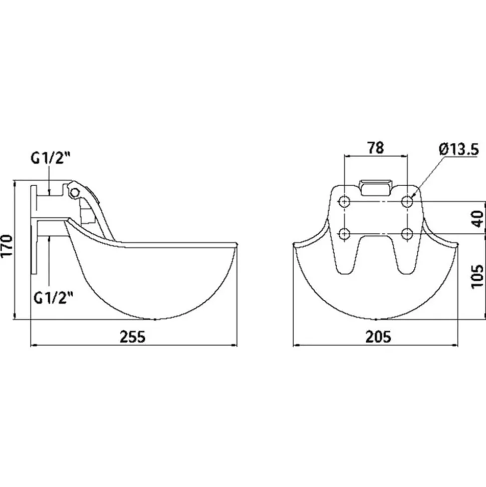 KERBL - Bols à eau 2 pcs fonte
