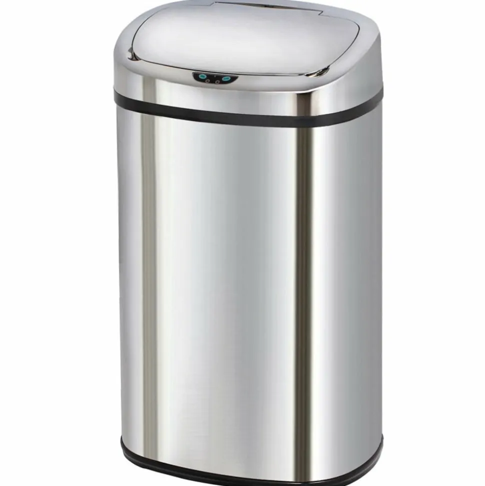 KITCHEN MOVE - Poubelle de cuisine automatique majestic argent acier inoxydable 58 l
