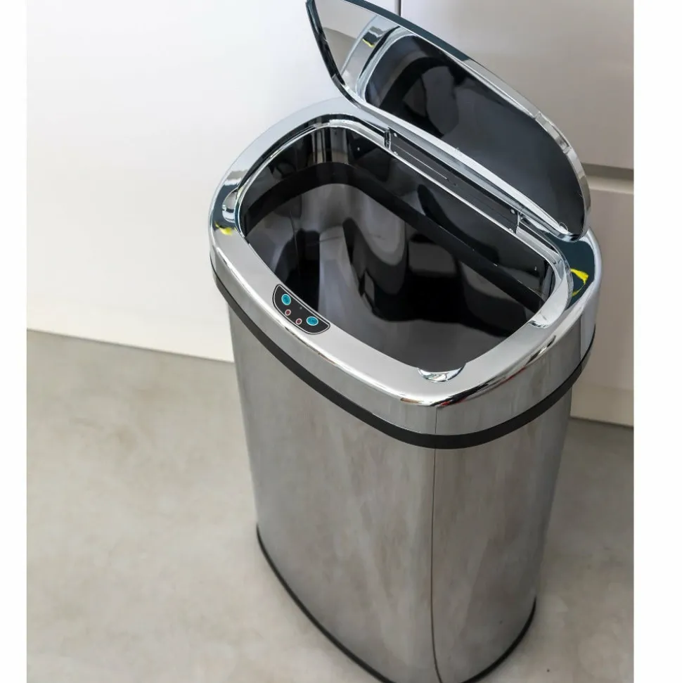 KITCHEN MOVE - Poubelle de cuisine automatique majestic argent acier inoxydable 58 l