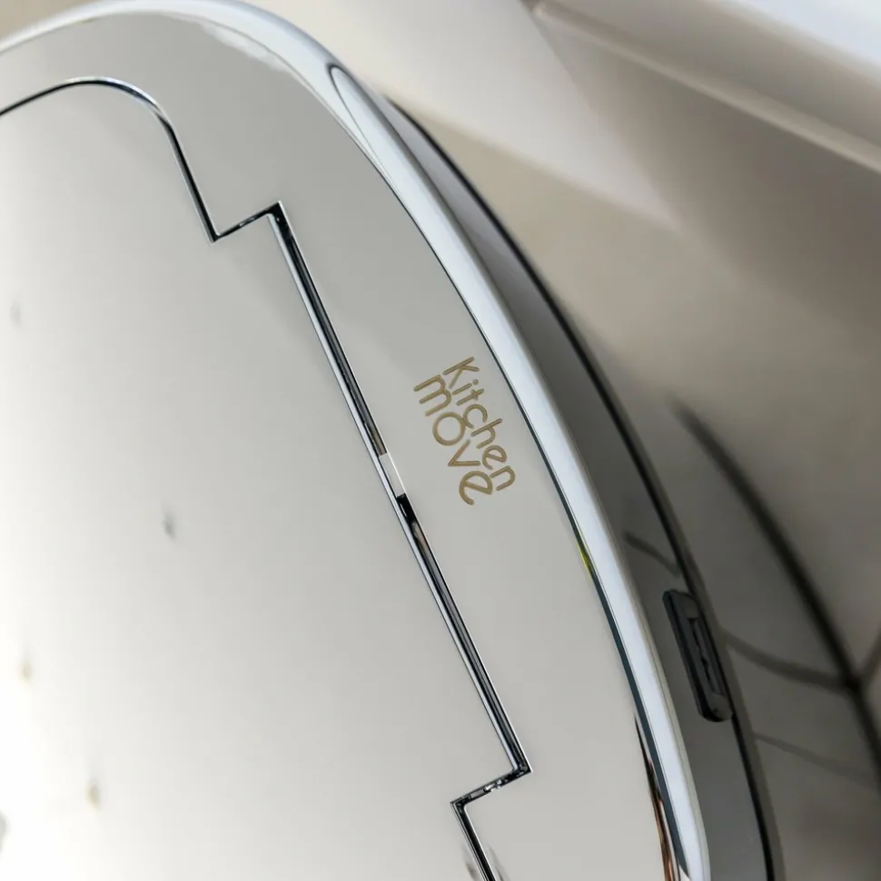 KITCHEN MOVE - Poubelle de cuisine automatique majestic argent acier inoxydable 58 l