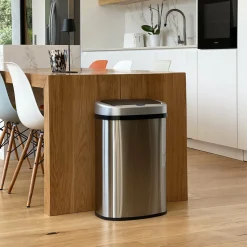 KITCHEN MOVE - Poubelle de cuisine automatique majestic argent acier inoxydable 58 l