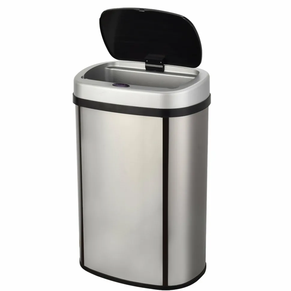 KITCHEN MOVE - Poubelle de cuisine automatique majestic argent acier inoxydable 58 l