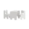 KOBI - Ensemble table et chaises enfant blanc