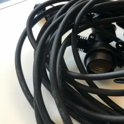 KOBI - Guirlande guinguette câble noir 10m 10 porte ampoule e27 extensible