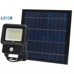KOBI - Projecteur led solaire 20w 1400 lumens détecteur de mouvement led blanc froid 6500k extérieur ip65 professionnel