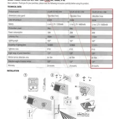 KOBI - Projecteur solaire 30w 2100 lumens professionnel détecteur de mouvement led blanc froid 6500k extérieur