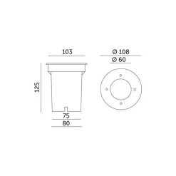 KOBI - Spot encastrable extérieur rond gu10 acier inoxydable extérieur ip65 230v 103mm