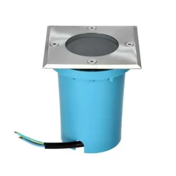 KOBI - Spot extérieur encastrable carré gu10 230v acier inoxydable ip65