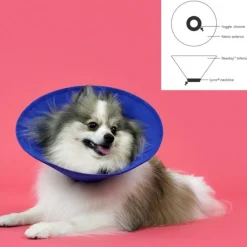 KVP - Collier de protection isabelino pour chiens ez soft bleu (35-60 cm)