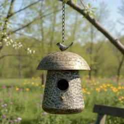 LA GRANDE PRAIRIE - Nichoir champignon fer 19x19x86cm