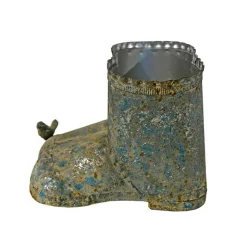 LA GRANDE PRAIRIE - Vase boots fer patiné 20x17x16cm