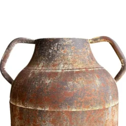 LA GRANDE PRAIRIE - Vase fer marron patiné 29x25x28cm