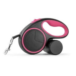 Laisse automatique pour chien rose rouge - mcboson - modèle 3 m