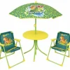 LANA DECO - Ensemble table + chaises fun house jurassic dinosaur