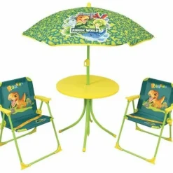 LANA DECO - Ensemble table + chaises fun house jurassic dinosaur
