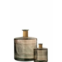 LANA DECO - Vase design en verre "safari" 45cm marron