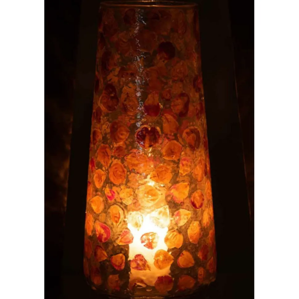 LANA DECO - Vase design en verre "gerard" 36cm ambre