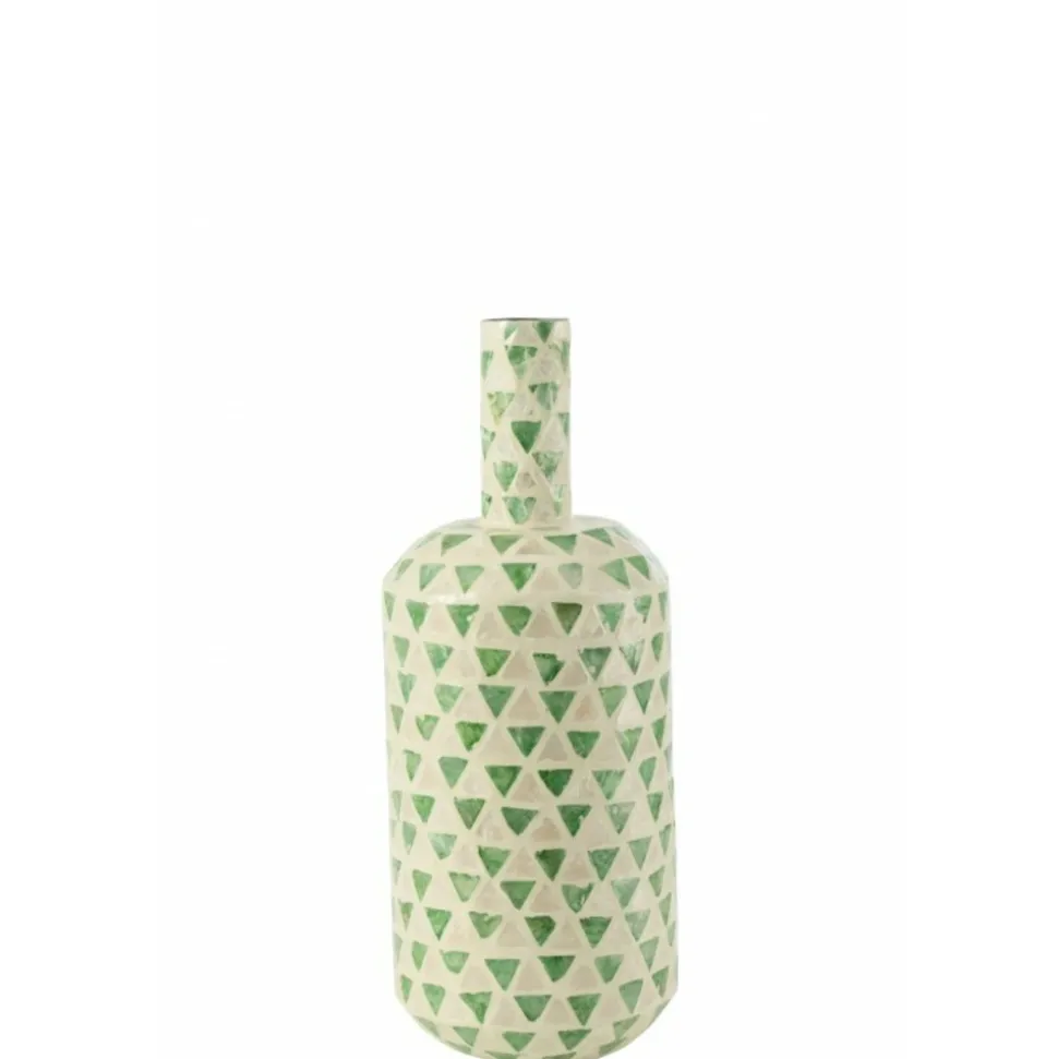 LANA DECO - Vase goutte motif mosaïque "nuye" 54cm vert