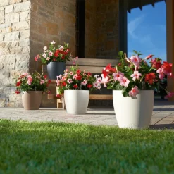 LECHUZA - Pot Classico Color en polypropylène, blanc D35 x H. 33 cm