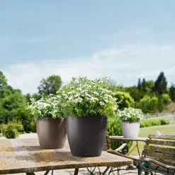 LECHUZA - Pot Classico Color en polypropylène, blanc D35 x H. 33 cm