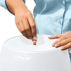 LECHUZA - Pot Classico Color en polypropylène, blanc D35 x H. 33 cm