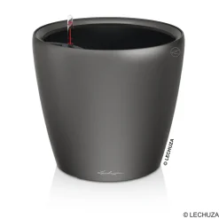 LECHUZA - Pot Classico Premium LS, coloris anthracite métallisé D.21cm