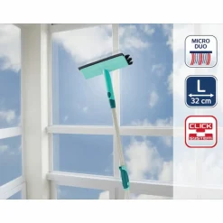 LEIFHEIT - Brosse de nettoyage de vitres manche télescopique 28 cm 51104