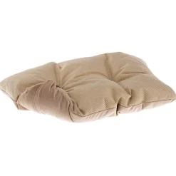 Lit chiens et chats couchage chester 60, avec coussin double-face, tweed et velours, lavable, beige