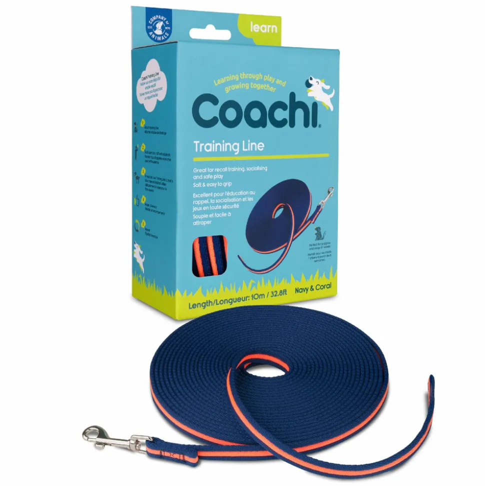 Longe coachi bleue marine et corail : 10 m