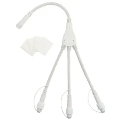 LOTTI - Connecteur blanc 3 sorties pour guirlande guinguette ip44 230v lotti