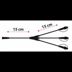 LOTTI - Connecteur blanc 3 sorties pour guirlande guinguette ip44 230v lotti