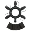 LOTTI - Connecteur en étoile noir 5 sorties pour guirlande guinguette rond ip44 230v lotti