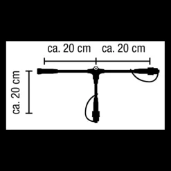 LOTTI - Connecteur noir 2 sorties pour guirlande guinguette ip44 230v lotti