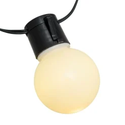 LOTTI - Guirlande guinguette solaire 6m 15 ampoules superled g50 blanc chaud opaque pas cher lotti