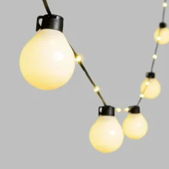 LOTTI - Guirlande guinguette solaire 8m avec câble illuminé 20 ampoules led 50cm lotti