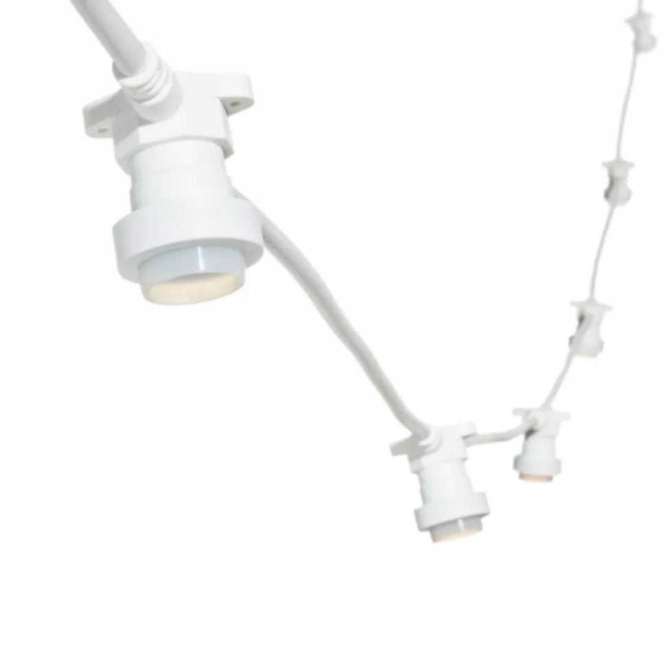 LOTTI - Guirlande guinguette câble blanc 5m 16 douilles e27 connectable 230v luxa professionnelle lotti