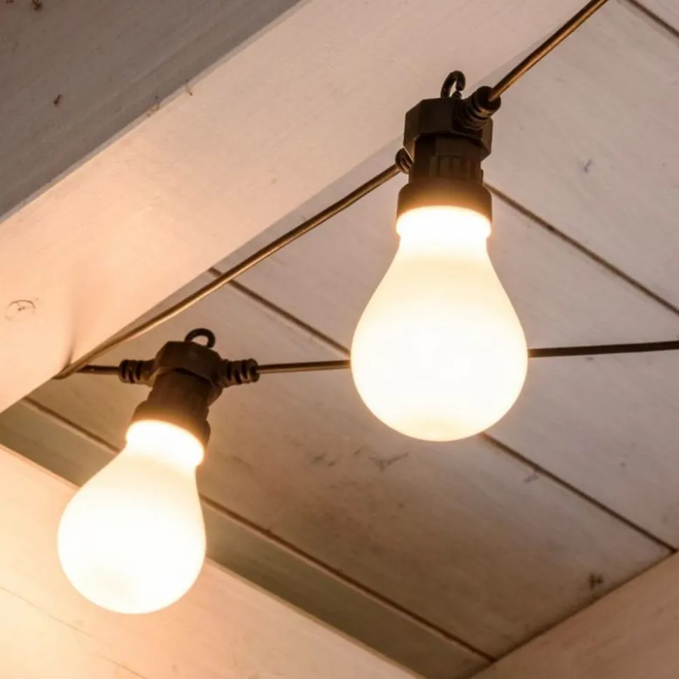 LOTTI - Guirlande guinguette design 10 ampoules goutte 5,5m prolongeable lotti