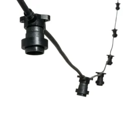 LOTTI - Guirlande guinguette 5m 8 douilles e27 câble noire prolongeable ip44 luxa 230v lotti