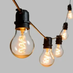 LOTTI - Guirlande guinguette vintage extérieur filament spirale blanc chaud basse tension 36v 5m 10 led extensible lotti