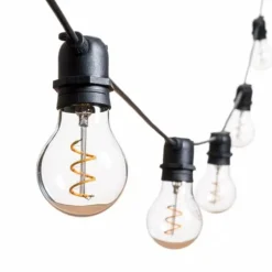 LOTTI - Guirlande guinguette vintage extérieur filament spirale blanc chaud basse tension 36v 5m 10 led extensible lotti