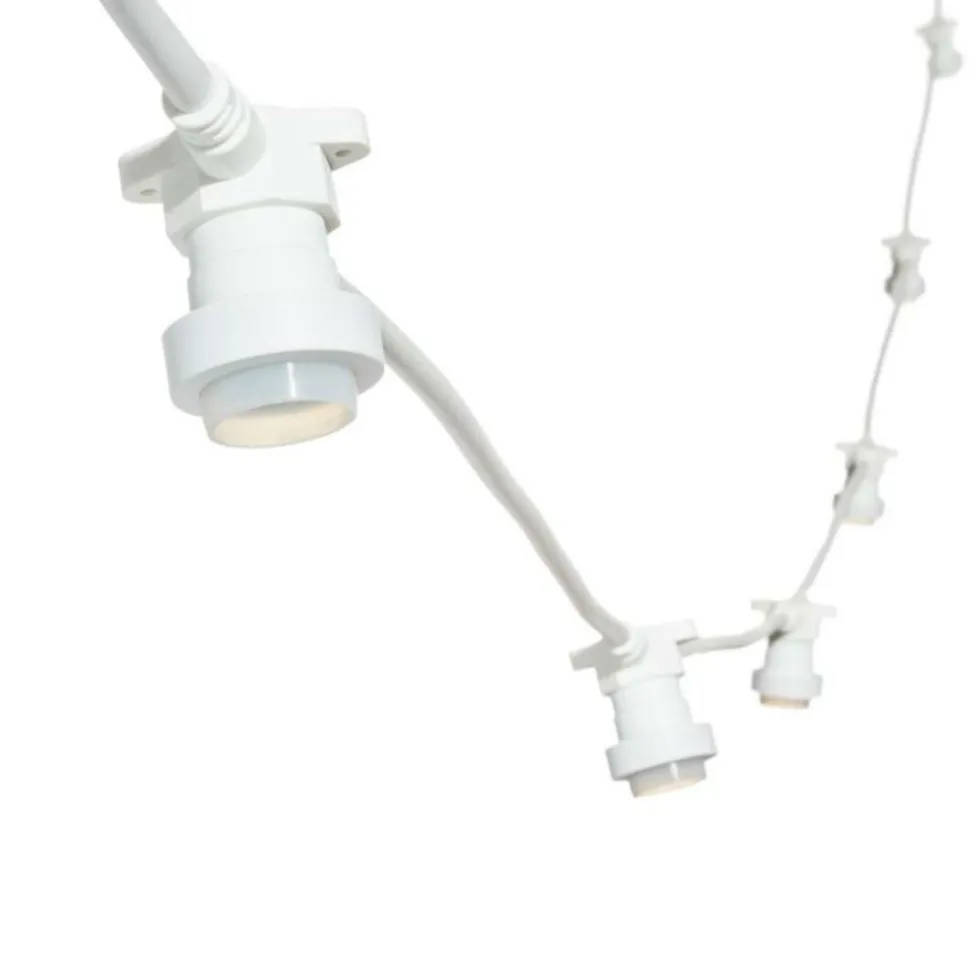 LOTTI - Guirlande guinguette câble blanc luxa 5m 8 douilles e27 prolongeable ip44 230v lotti