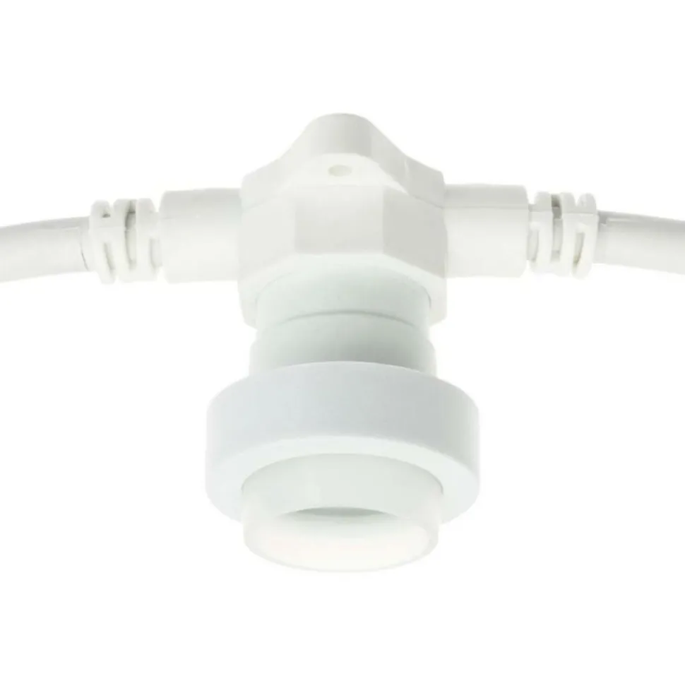 LOTTI - Guirlande guinguette câble blanc luxa 5m 8 douilles e27 prolongeable ip44 230v lotti